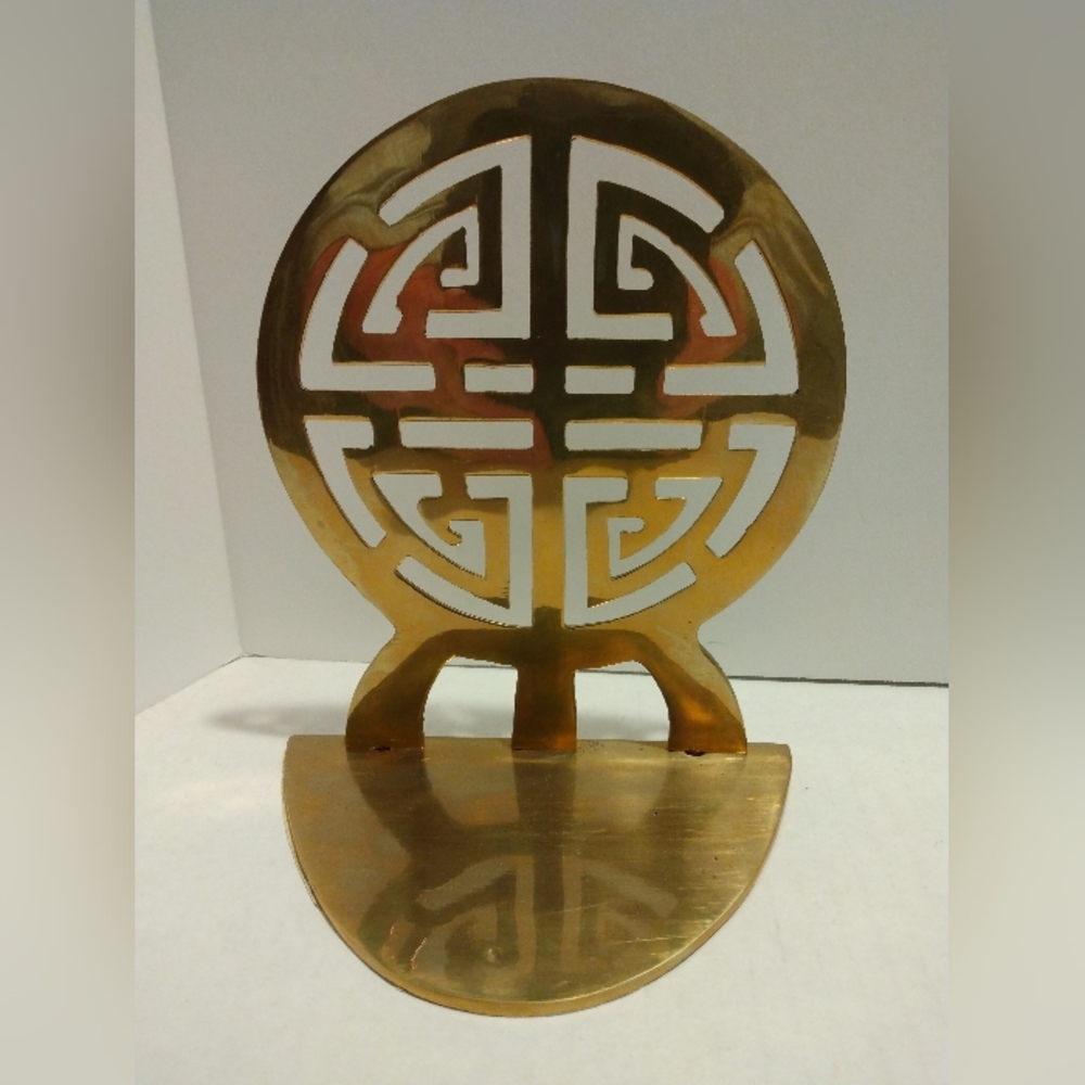 Vtg brass bookends. 1970s.